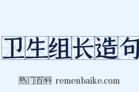 卫生组长造句是什么意思的图片